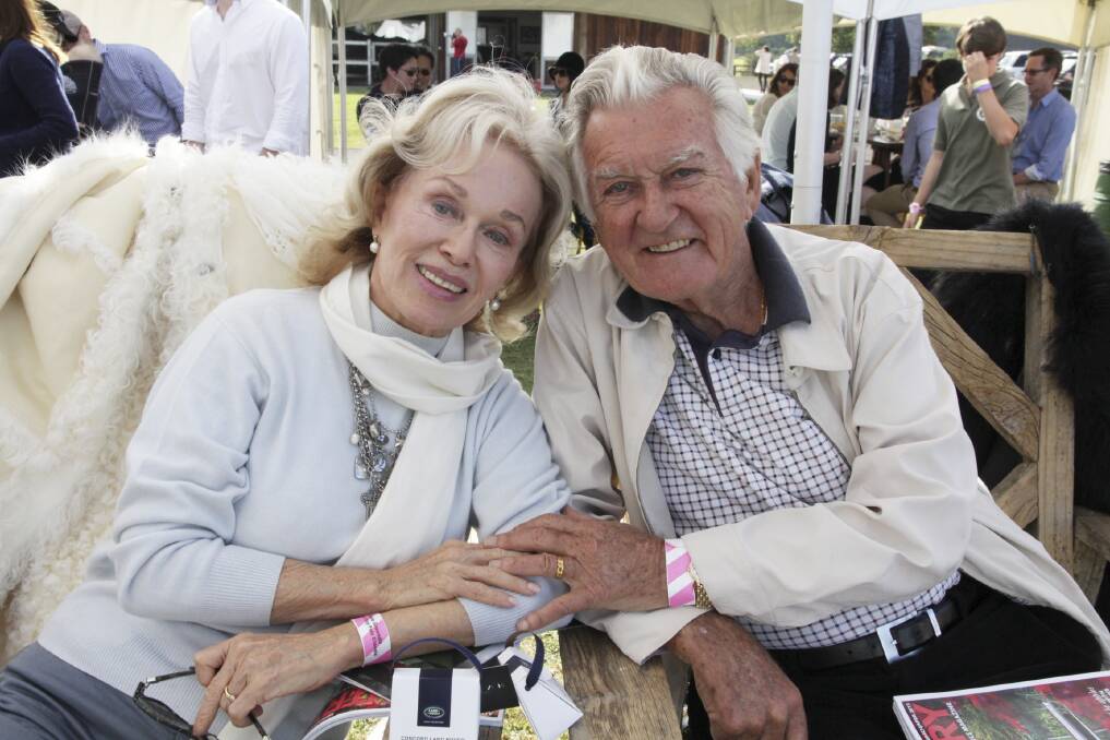 Blanche d'Alpuget and Bob Hawke living it up. Picture: Supplied