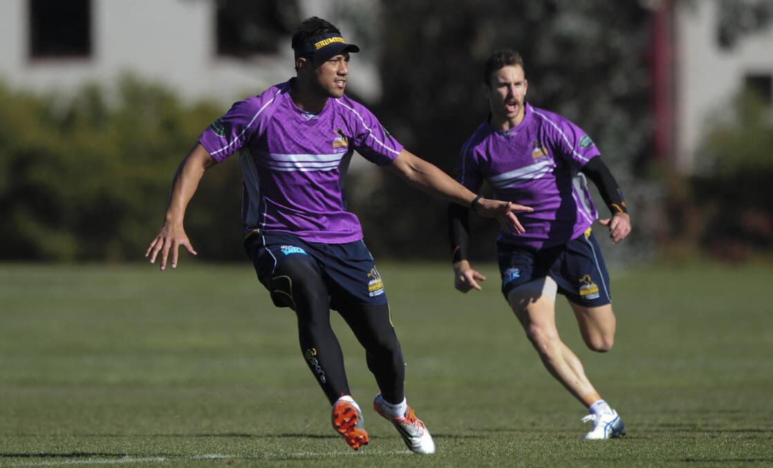 Christian Lealiifano and Nic White were Brumbies teammates for five years. Picture: Graham Tidy