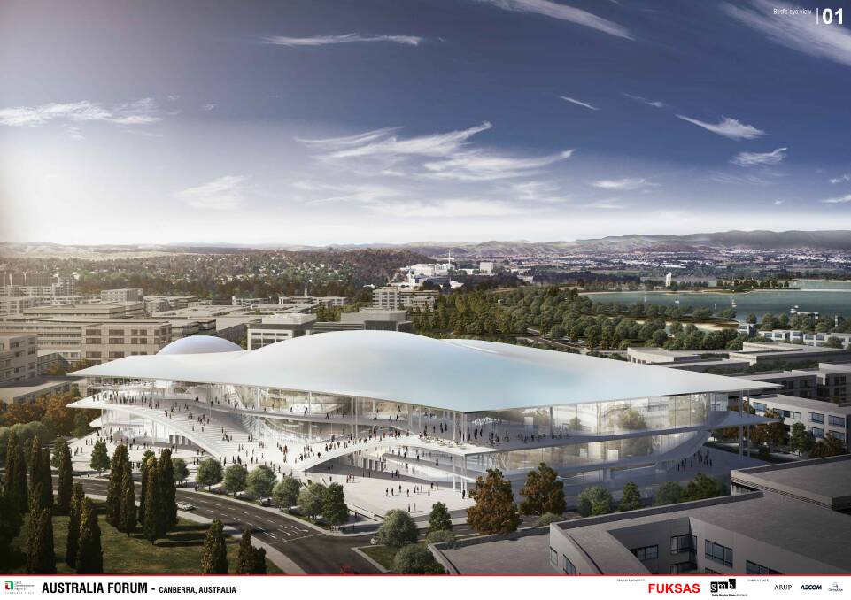 An artist's impression of the proposed Australia Forum convention centre. Picture: Supplied