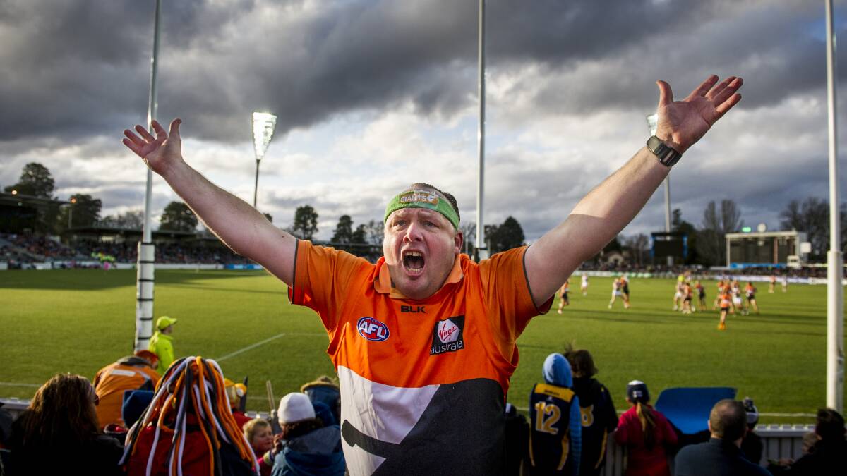 Fans are unsure when they will be able to cheer the Giants in Canberra again. Picture: Jay Cronan