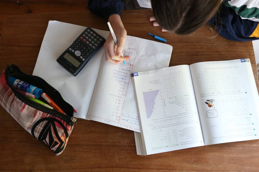 NAPLANs numeracy testing is not at the same level as the mathematics curriculum students are studying. Picture: Louise Kennerley