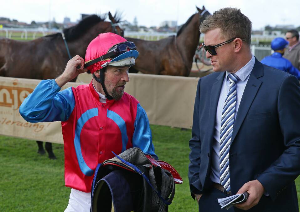 Sydney trainer Matthew Smith, right, has had success buying European horses. Picture: Marina Neil