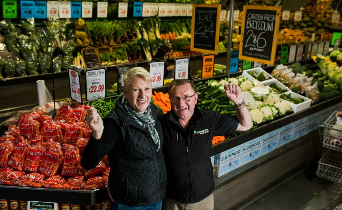  Owners of Ziggy's Fresh at Fyshwick food markets Toni and Ken Irvine. Picture: Jamila Toderas