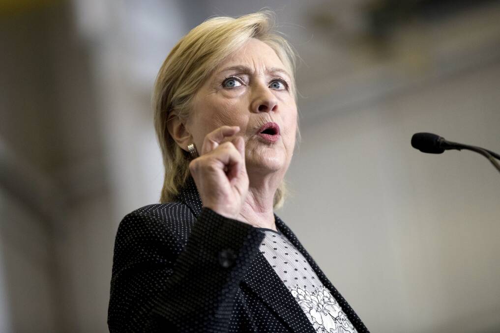 Former US Secretary of State, and one-time presidential candidate, Hillary Clinton. Photo: AP