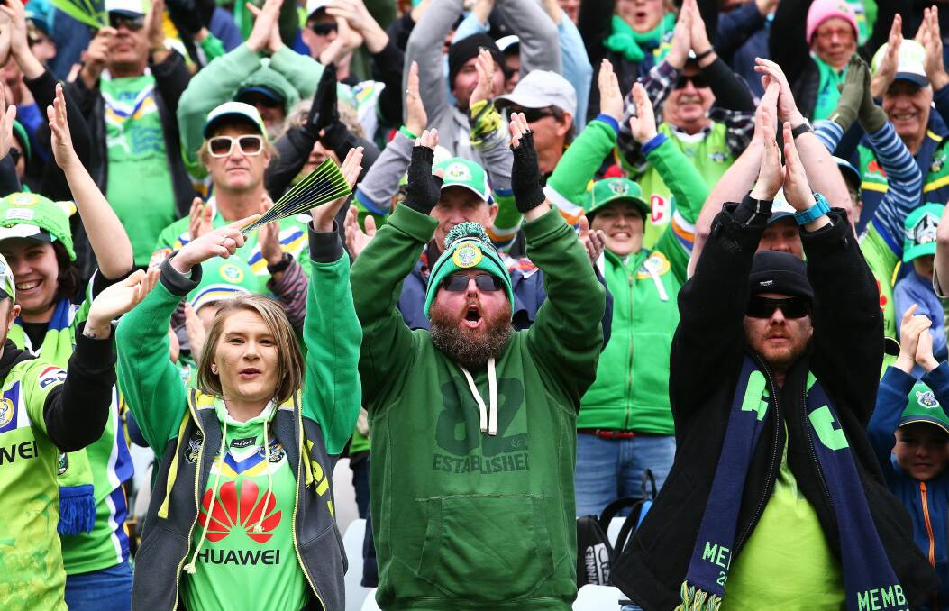 Stand up and put your hands together if you want a Raiders-Brumbies doubleheader. Photo: NRL Media