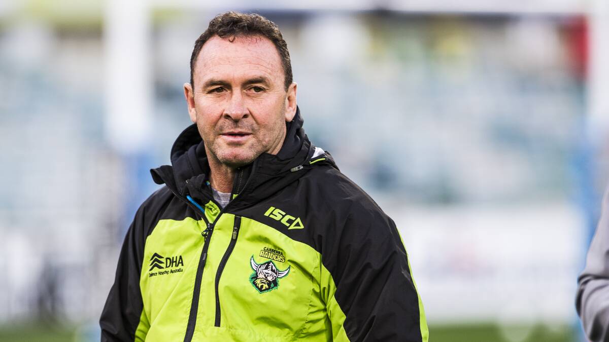 Canberra Raiders coach Ricky Stuart says the repercussions of shutting down the season are dire. Picture: Elesa Kurtz