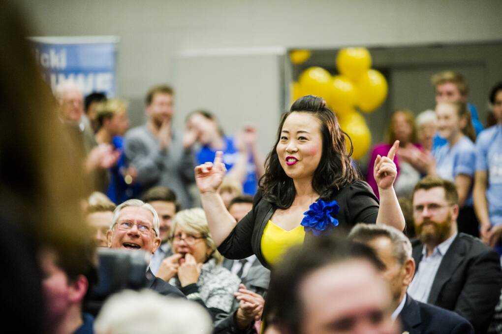 Elizabeth Lee at the Liberals' 2016 election campaign launch. Picture: Jamila Toderas