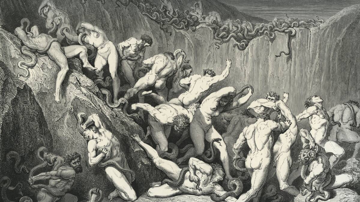 A 19th century illustration by Gustave Dor for lines 89 to 92 of Dante Alighieri's Inferno. Picture: Getty Images