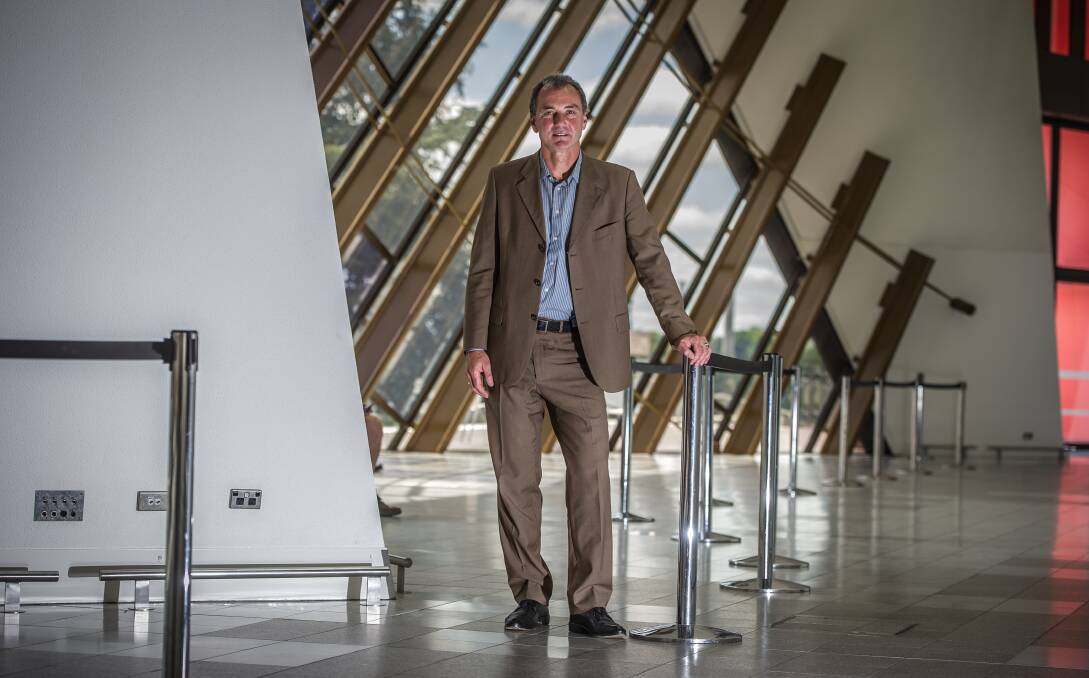 National Museum director Mathew Trinca, pictured in 2017, who says collection evacuation plans exist but the Acton site is one of the safest in Canberra. Picture: Karleen Minney.