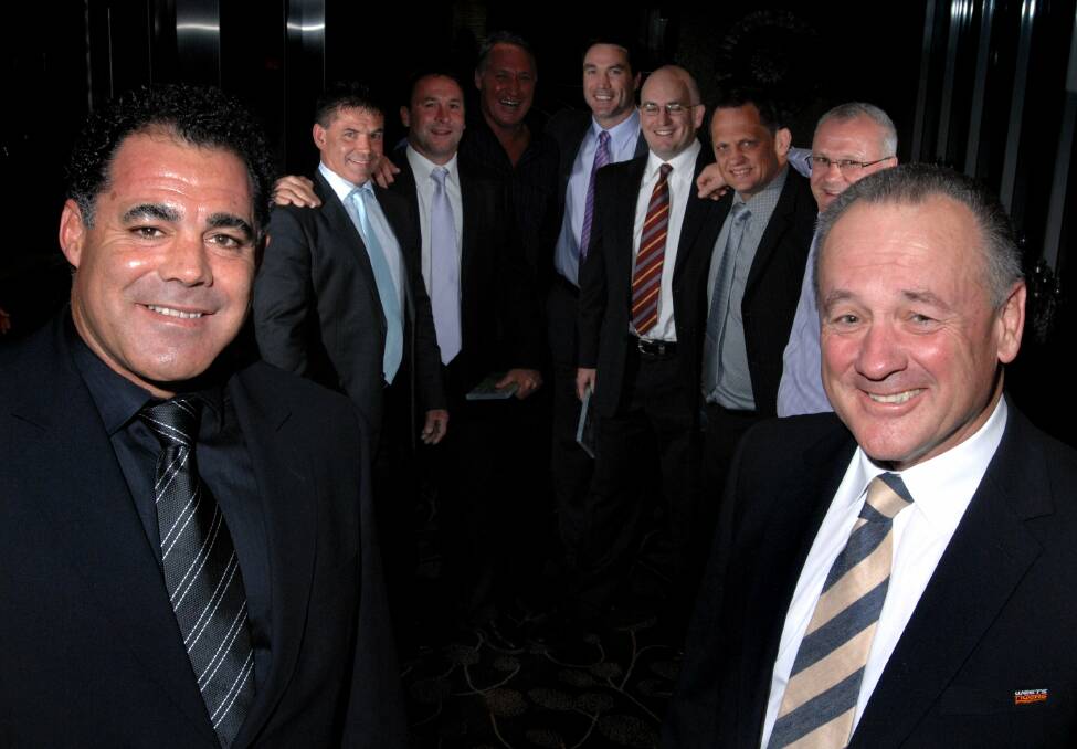 The Raiders' Origin effect seems to have stemmed from former coach Tim Sheens, far right. Picture: Melissa Adams