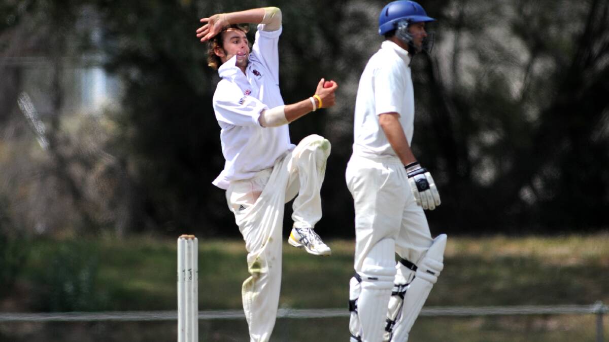 Nathan Lyon during his time with Wests in the ACT competition. Picture: Karleen Minney