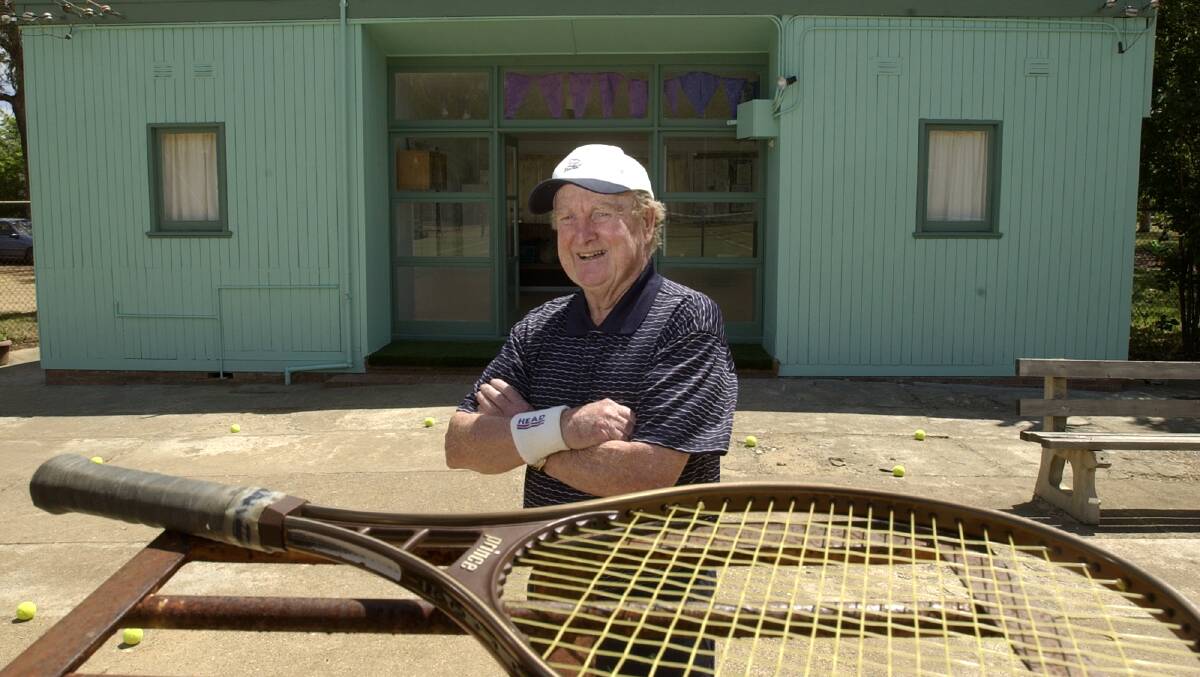 The late Ken Willis at the Turner Tennis Club. Picture: Graham Tidy