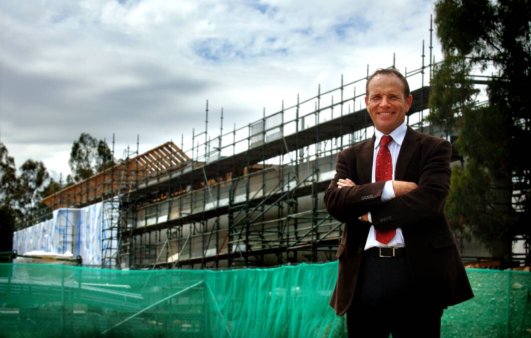 Andrew Sayers back in 2007 when the National Portrait Gallery was under construction. Picture: Marina Neil