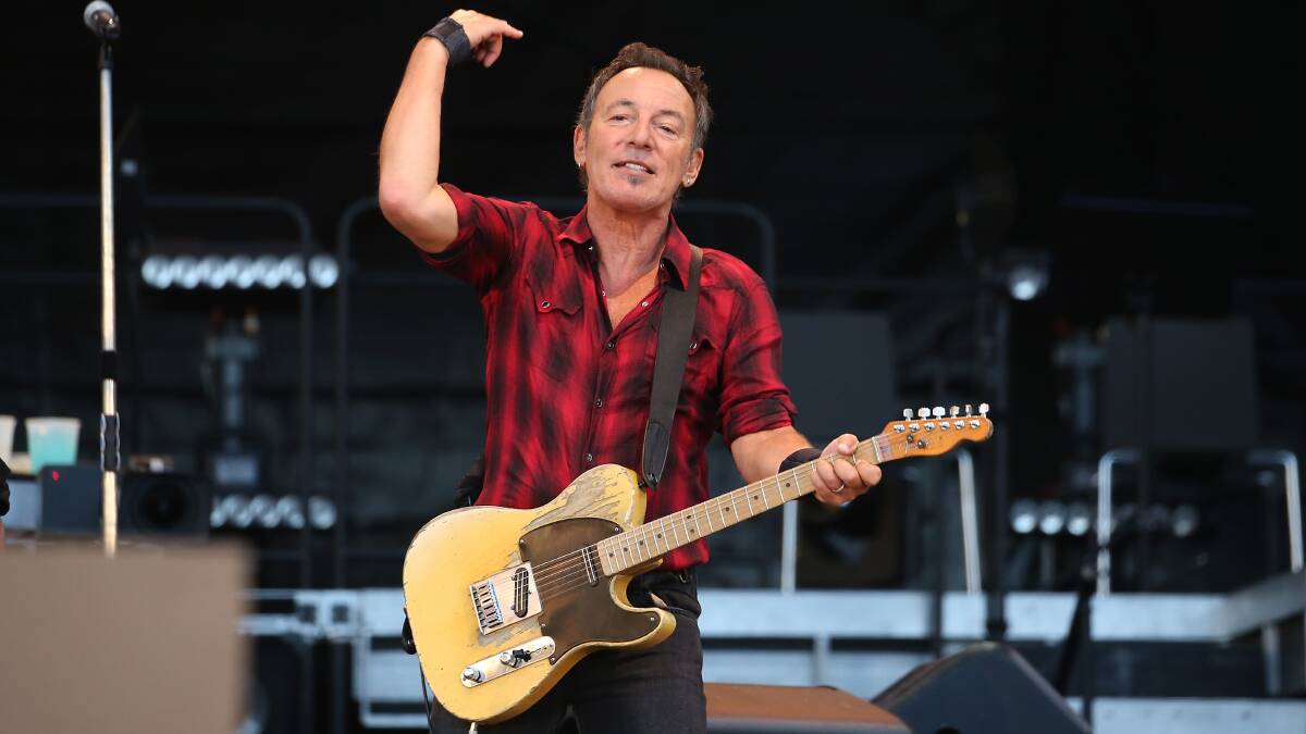 Bruce Springsteen is seen performing onstage at AAMI Park as part of his Australian tour with the E Street Band on February 2, 2017 in Melbourne, Australia. Picture: Pat Scala