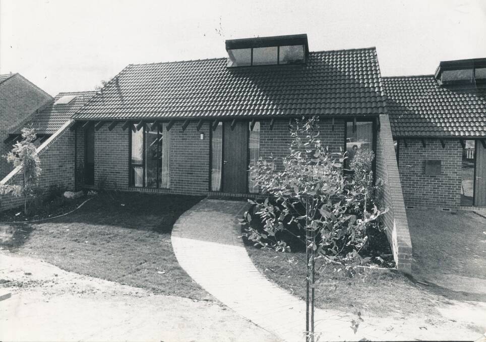 A townhouse in at Urambi Village, Kambah in 1977 - one year after it was established. 