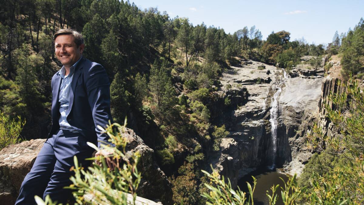 Riverview projects conservation adviser Jason Cummings, pictured at the falls in 2017. Picture: Rohan Thomson