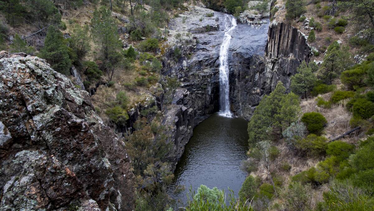 Community members have raised concerns that Ginninderra Falls and Aboriginal cultural sites around it would be ruined by the Ginninderry development. Picture: Sitthixay Ditthavong
