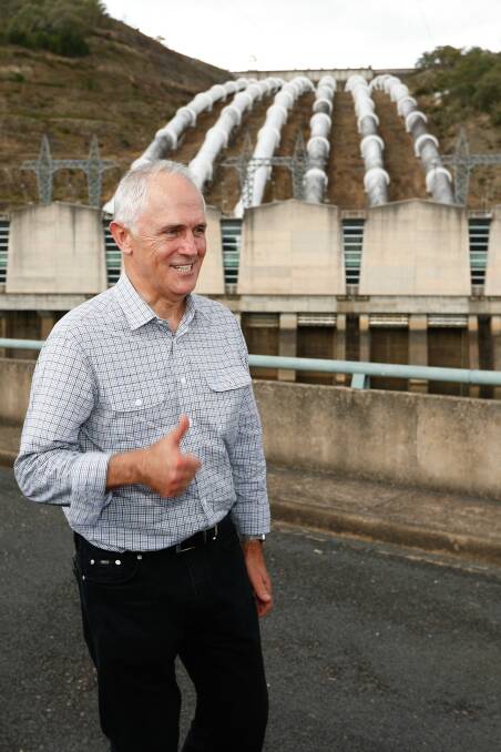 Former prime minister Malcolm Turnbull gives the scheme the thumbs up in March 2017. Picture: Alex Ellinghausen