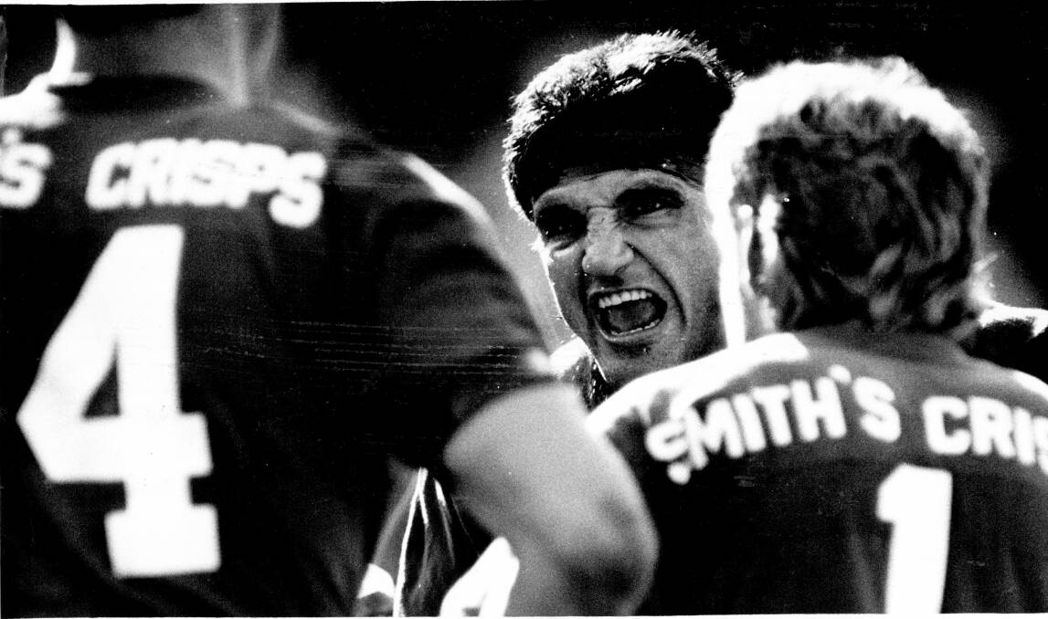 The face of aggression: Former Souths captain Mario Fenech. Picture: Quentin Jones