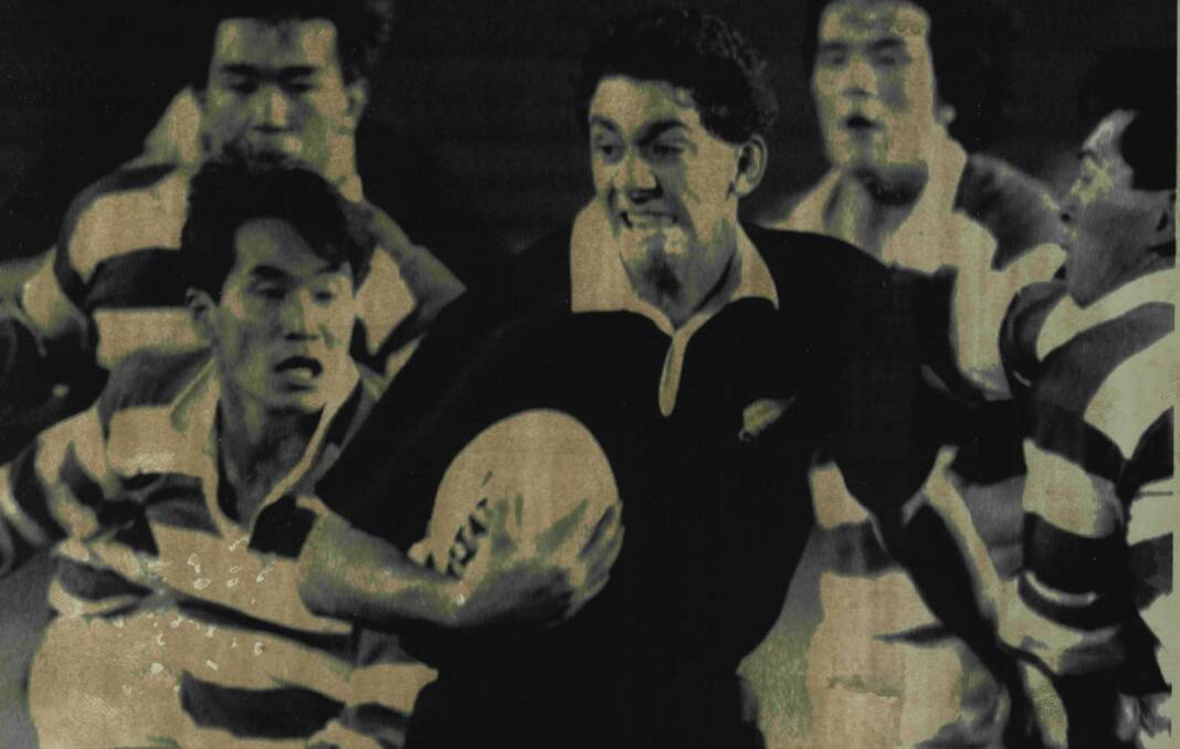 Paul Simonsson scored four tries for the All Blacks in this game in 1987. Picture: Reuter