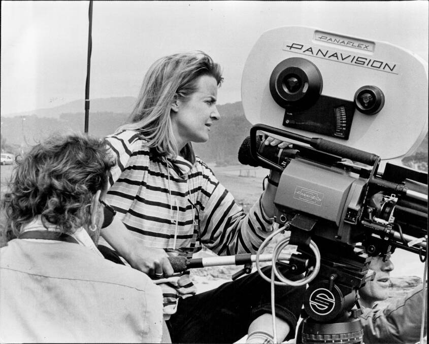 Director Gillian Armstrong on the set of High Tide in 1987. Picture: The Write-On Group 