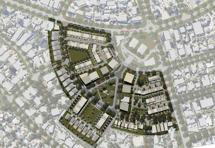 Concept masterplan for the former Red Hill public housing precinct. 