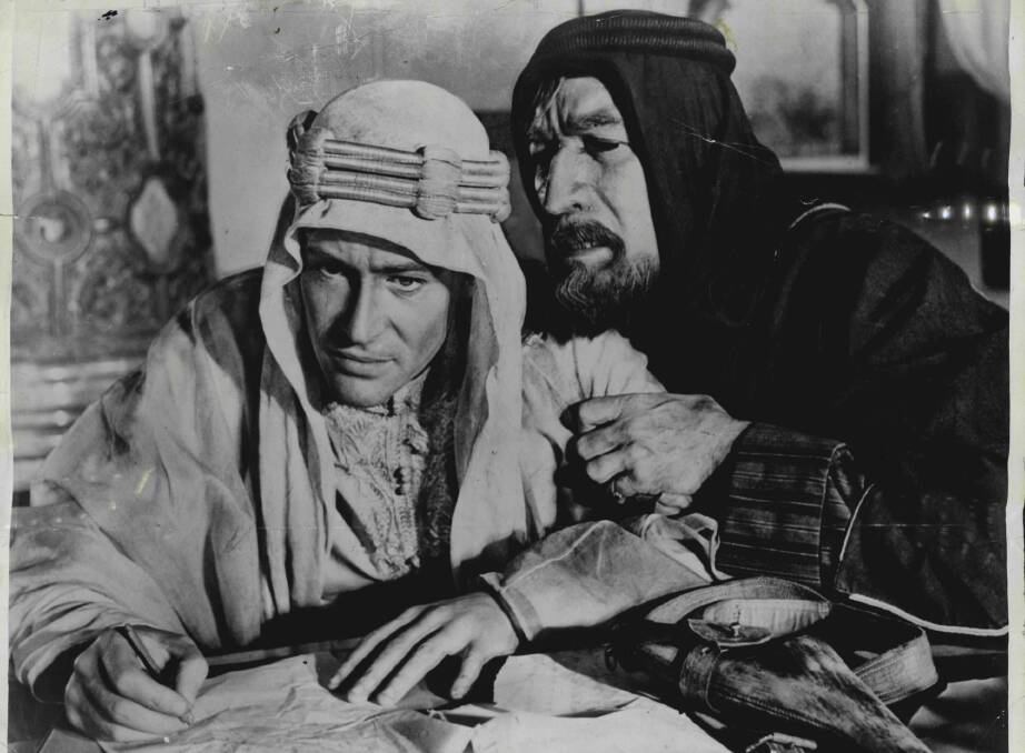 A still from the 1962 film Lawrence Of Arabia with Peter O'Toole. Picture: Supplied