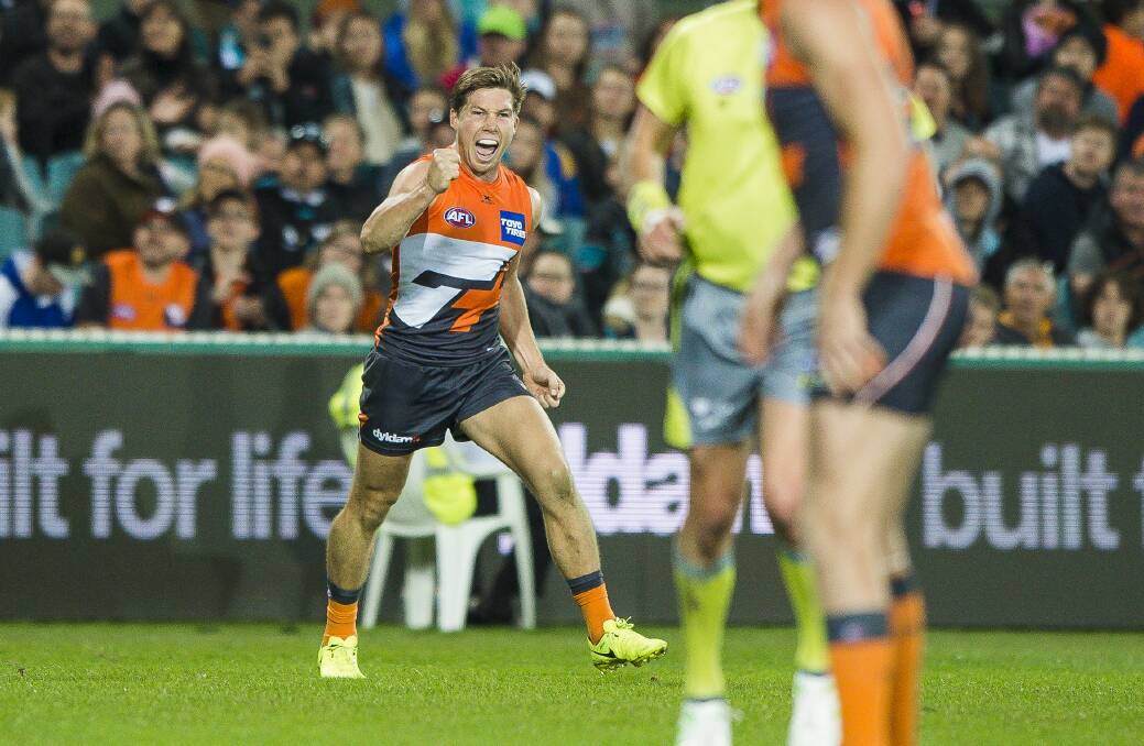 The GWS Giants and Toby Greene will return to Manuka Oval for a preseason clash in March. Picture: Sitthixay Ditthavong