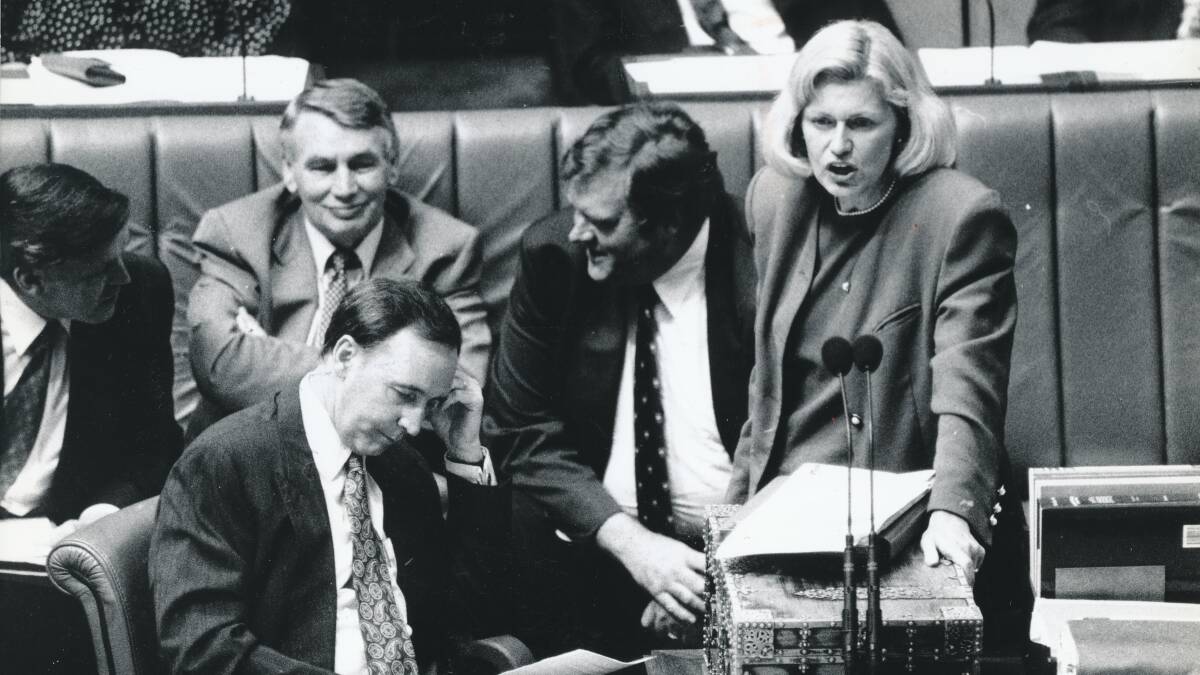 Ros Kelly at the despatch box in December 1993. Picture: Canberra Times archives