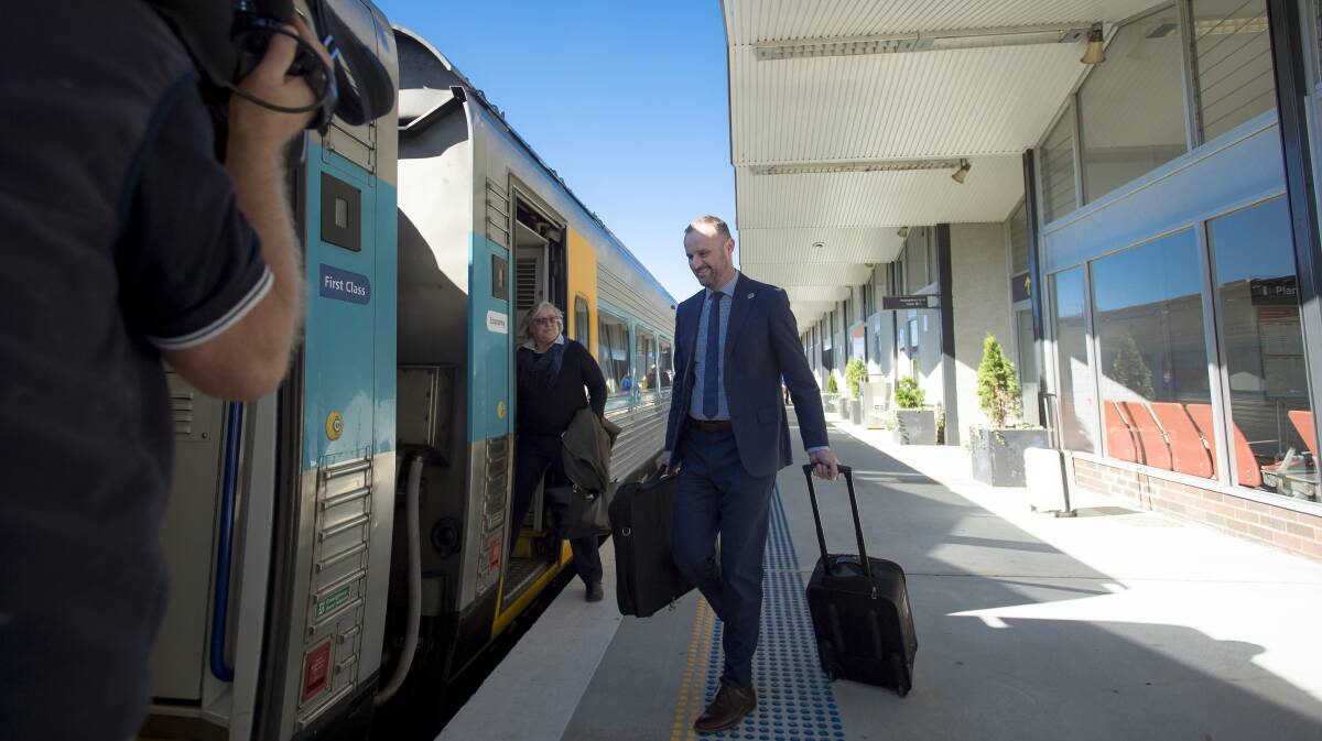ACT Chief Minister Andrew Barr has been campaigning for years to have the Canberra to Sydney rail link upgraded. Picture: Sitthixay Ditthavong