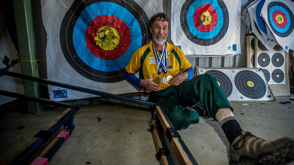 Stuart Atkins is a crossbow shooting champion. Picture: Karleen Minney.