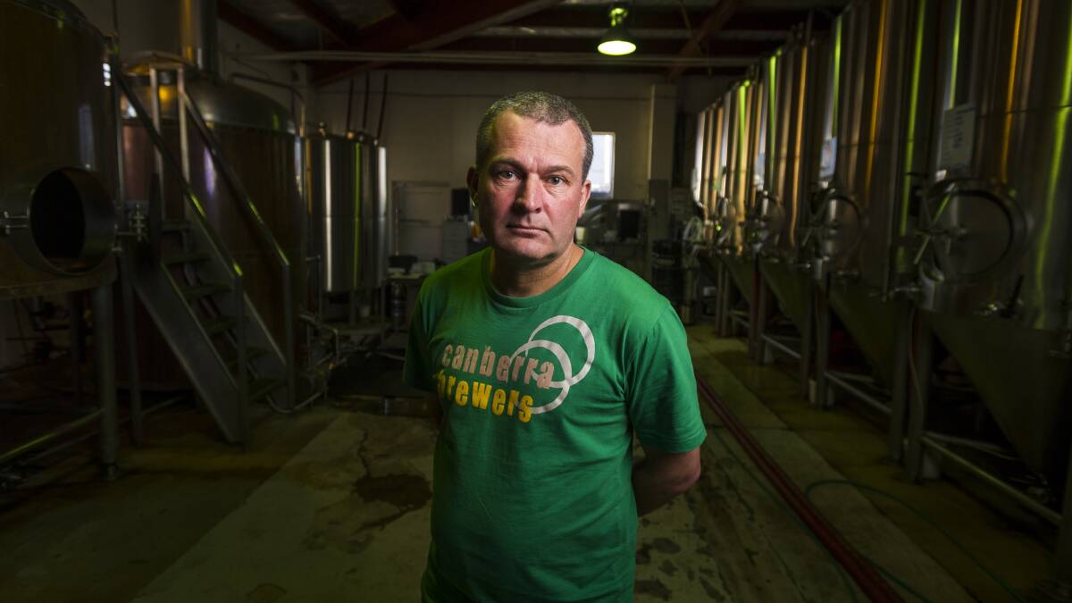 Zierholz owner Christoph Zierholz. The brewery lost its court battle with the University of Canberra. Photo: Dion Georgopoulos