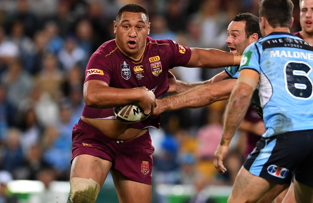 Maroons prop Josh Papalii produced another powerful Origin display. Picture: AAP Image/Dan Peled