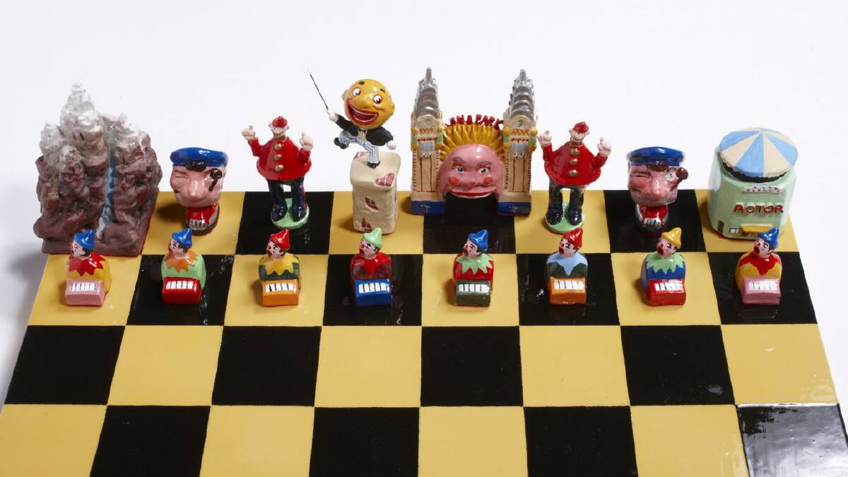 A Luna Park chess set created by Peter Kingston. Picture: Supplied