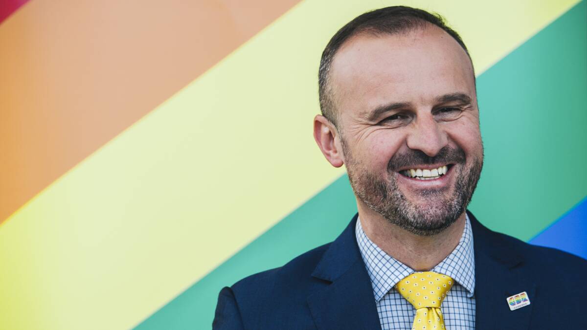 ACT Chief Minister Andrew Barr has regularly attacked Alistair Coe for opposing same-sex marriage. Picture: Rohan Thomson 