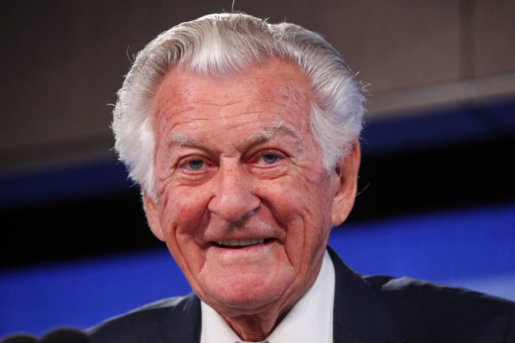 Silver-haired charisma: Bob Hawke in recent years. Picture: Andrew Meares
