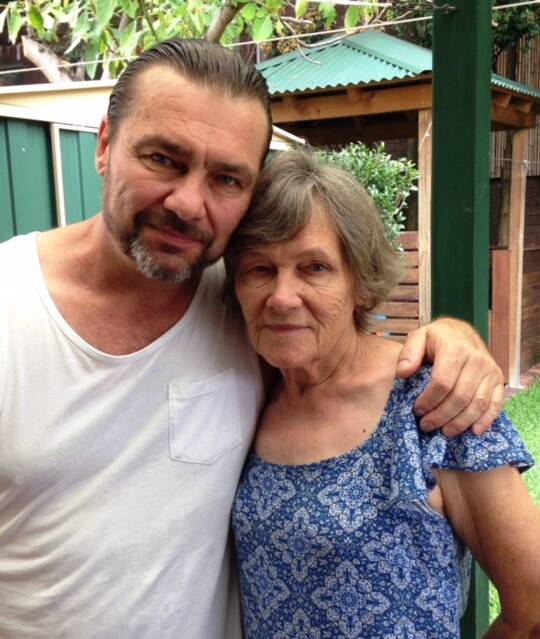 Anthony Caristo, pictured with his mother. Mr Caristo died in 2017 after being Tasered by police at his home in Waramanga. Picture: Supplied