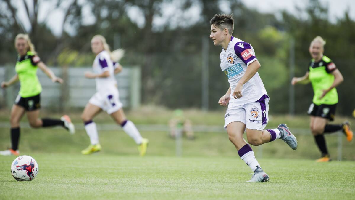 Former Perth Glory defender Patricia Charalambous has signed with Canberra United. Picture: Jamila Toderas