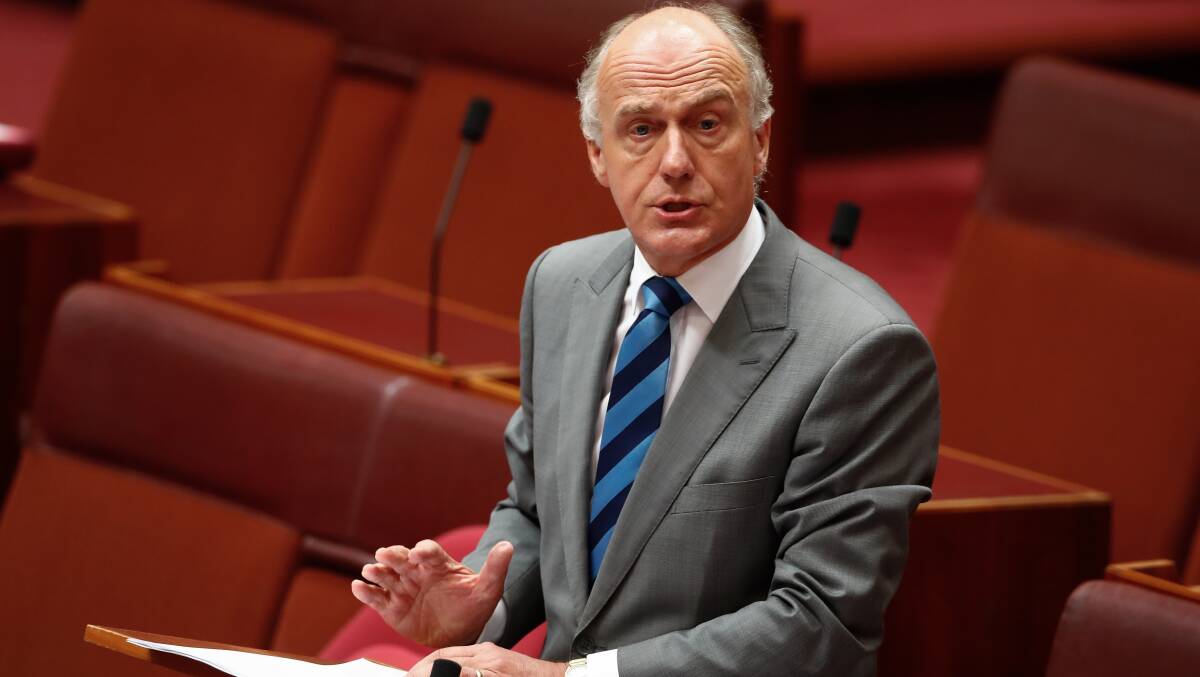 Senator Eric Abetz says he condemns the government of China. Picture: Alex Ellinghausen