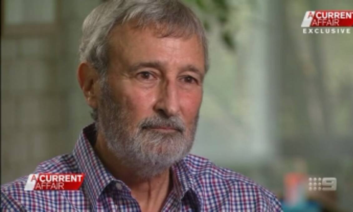A screenshot from A Current Affair's interview with Don Burke from which the substance of the defamation case came. Picture: Nine Network