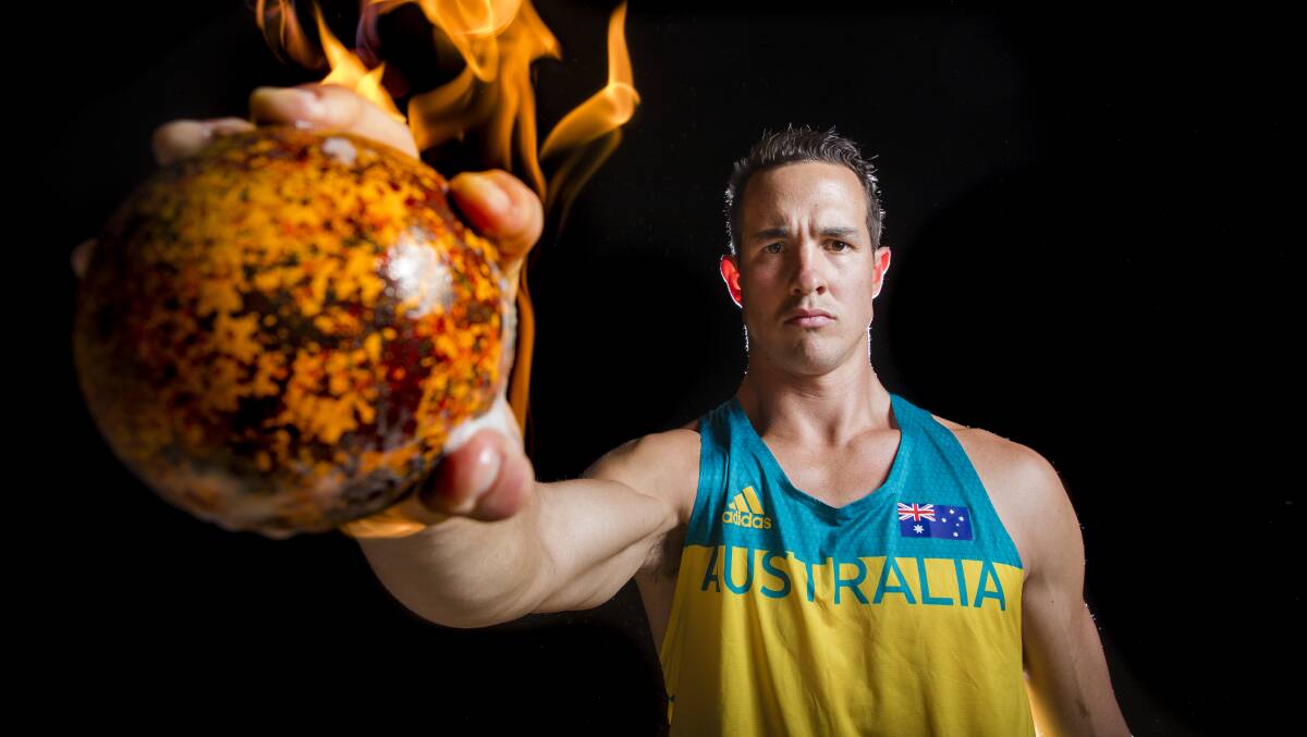 Para-athletics shot put world champion and volunteer firefighter Cameron Crombie. Picture: Sitthixay Ditthavong