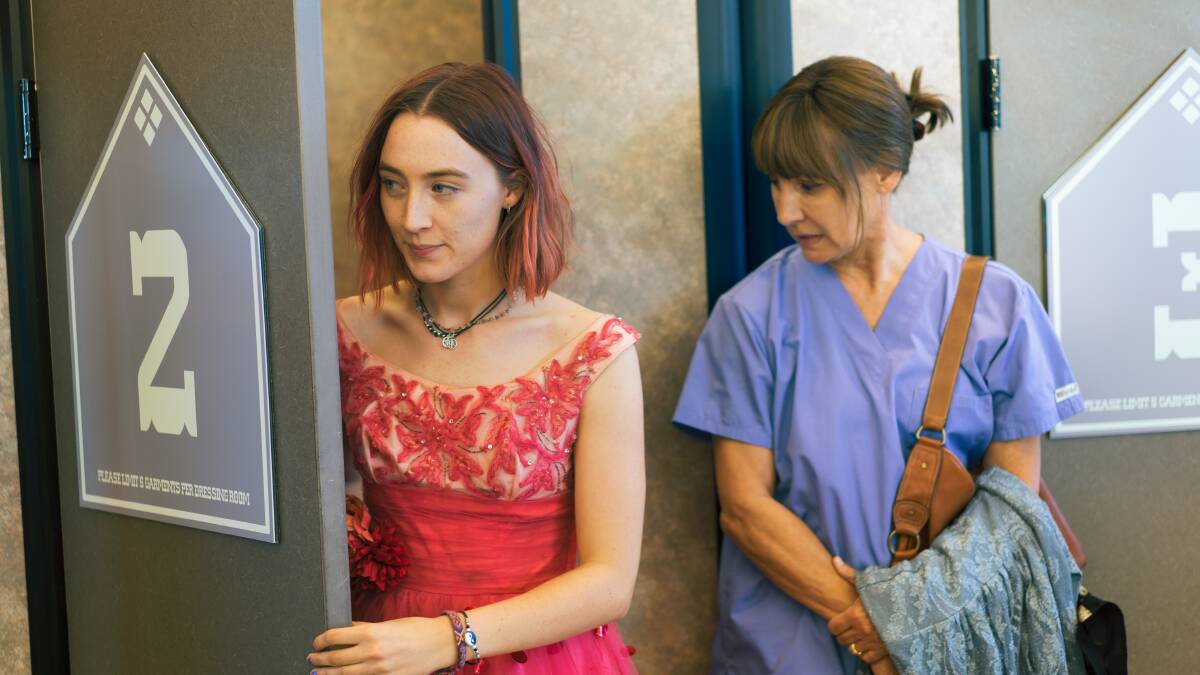 Saoirse Ronan, left, and Laurie Metcalf in Lady Bird. (Merie Wallace/A24 via AP)