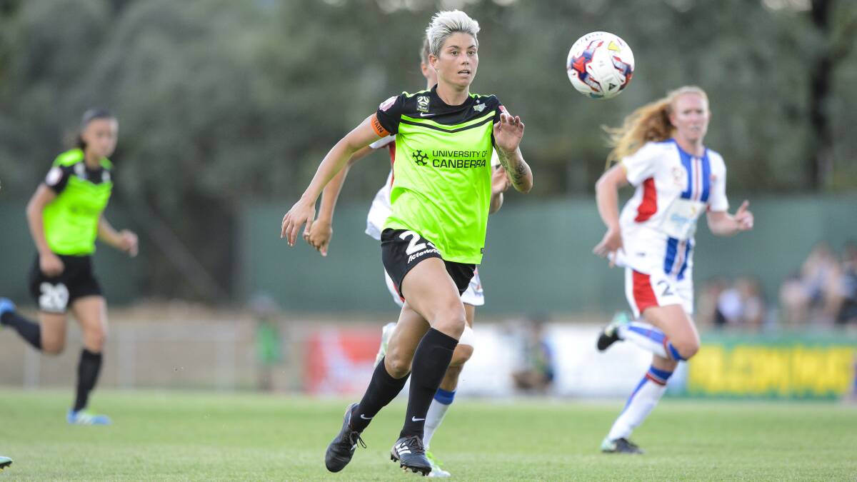 Michelle Heyman is Canberra United's all-time leading goal scorer. Picture: Sitthixay Ditthavong