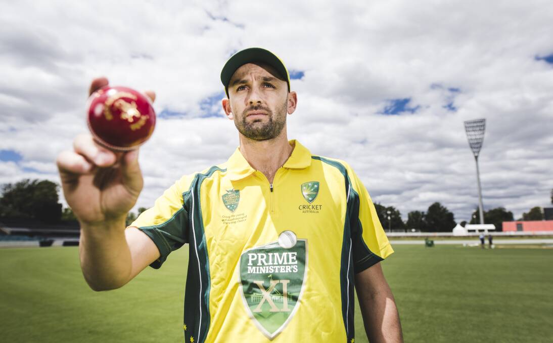 Will we see Nathan Lyon in Canberra this cricket season. Picture: Jamila Toderas