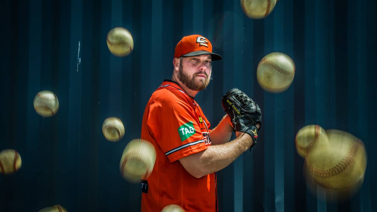 Canberra Cavalry pitcher Frank Gailey says the ABL club has been so much more than just that for he and his wife. Picture: Karleen Minney.