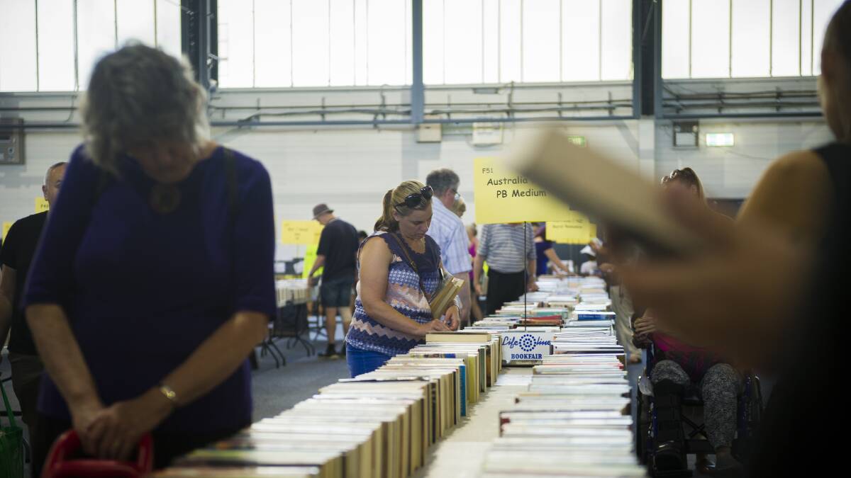 People explore thousands of books and other items at each Lifeline Bookfair. Photo: Dion Georgopoulos