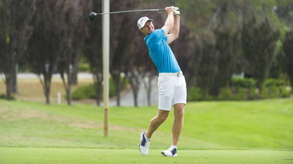 Canberra golfer Brendan Jones has to wait another year before defending his Token Homemate Cup title. Picture: Dion Georgopoulos