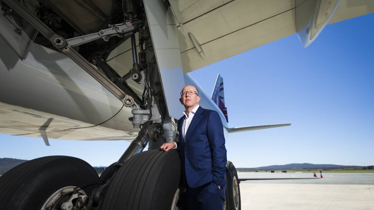 Capital Airport Group chief executive Stephen Byron said the airport will be able to weather the storm caused by coronavirus. Picture: Dion Georgopoulos