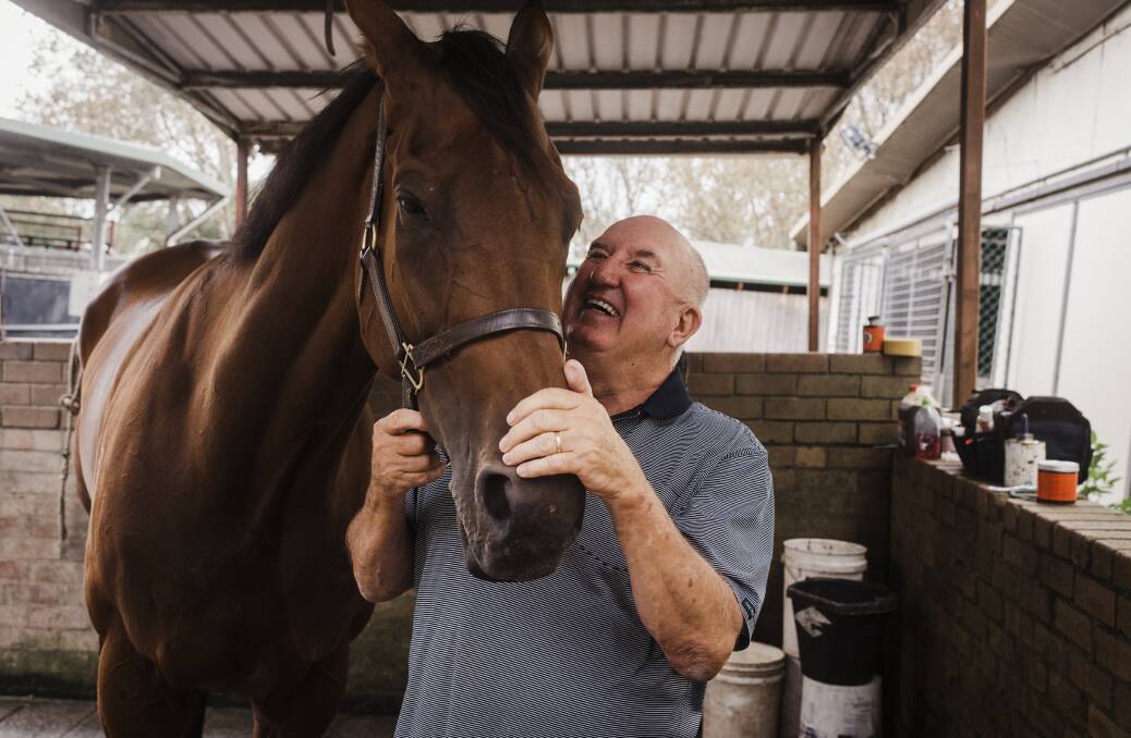 Pat Webster and Happy Clapper, who won almost $7 million in prizemoney together. Picture: James Brickwood