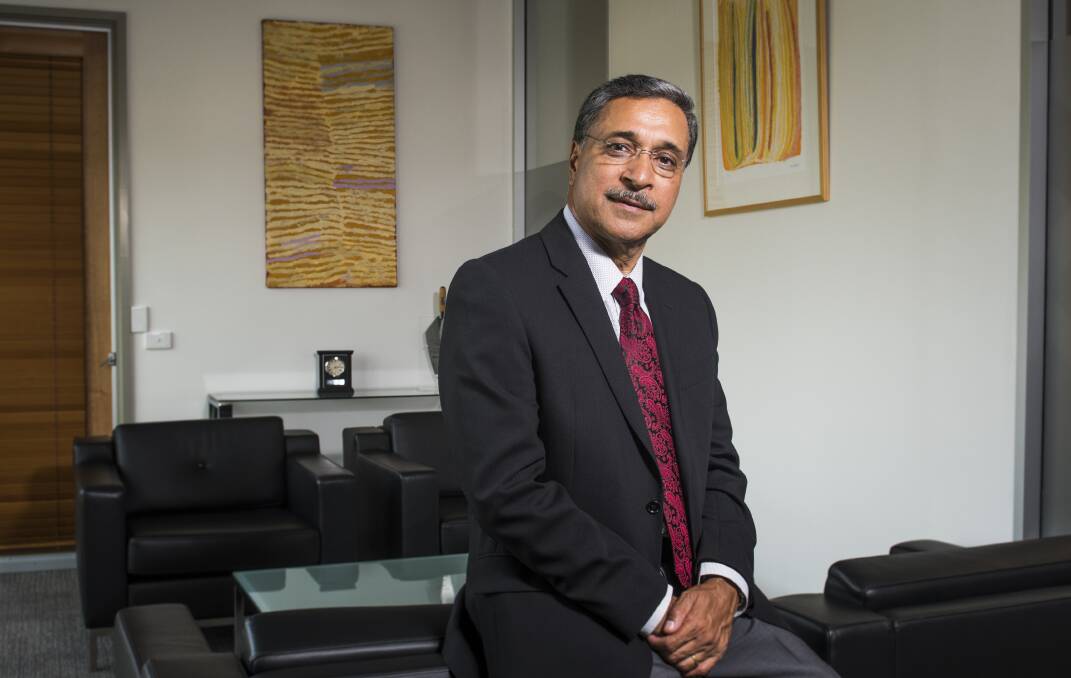 University of Canberra vice-cancellor Deep Saini, who will step down from the role at the end of the year. Picture: Elesa Kurtz